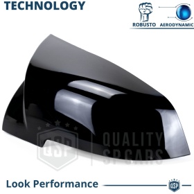 Coquilles de Rétroviseur Extérieur pour Bmw Série 3 (F30 F31), Coques Noires Brillantes | Garantie à Vie