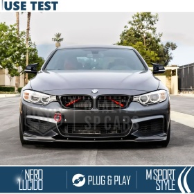 TAPAS de ESPEJO Retrovisor para Bmw Serie 4 (F32, F33, F36), Cubiertas Negro Brillante | Garantía por Vida