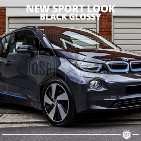 TAPAS de ESPEJO Retrovisor para Bmw i3 (I01), Cubiertas Negro Brillante | Garantía por Vida