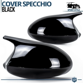 TAPAS de ESPEJO Retrovisor para Bmw Serie 1 E87 (04-07), Cubiertas Rígidas Negro Brillante | Garantía por Vida