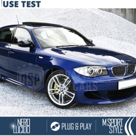 SPIEGELKAPPEN für Bmw 1ER (E81) | Glänzend Schwarze, Starre Abdeckungen | Lebenslange Garantie