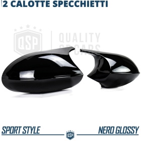 Side MIRROR CAPS for Bmw 3 Series E90 E91 (05-08) | Glossy Black Thick Covers | Lifetime Warranty