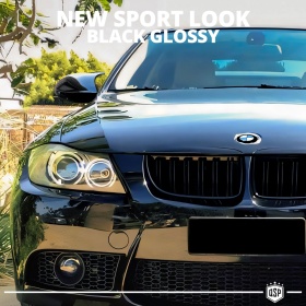 Side MIRROR CAPS for Bmw 3 Series E90 E91 (05-08) | Glossy Black Thick Covers | Lifetime Warranty