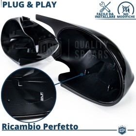 Side MIRROR CAPS for Bmw 3 Series E90 E91 (05-08) | Glossy Black Thick Covers | Lifetime Warranty