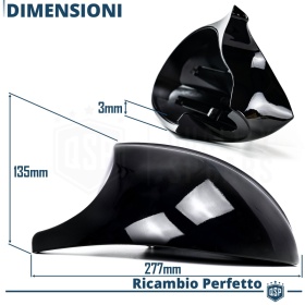 Side MIRROR CAPS for Bmw 3 Series E90 E91 (05-08) | Glossy Black Thick Covers | Lifetime Warranty