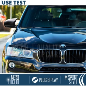 TAPAS de ESPEJO Retrovisor para Bmw X3 F25 (10-14) | Cubiertas Rígidas Negro Brillante | Garantía por Vida