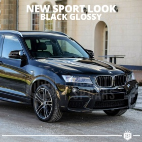 TAPAS de ESPEJO Retrovisor para Bmw X3 F25 (10-14) | Cubiertas Rígidas Negro Brillante | Garantía por Vida