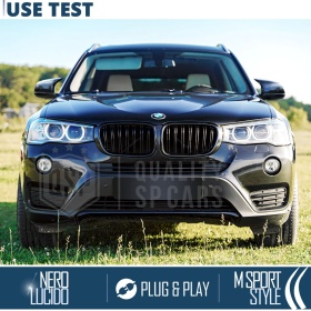TAPAS de ESPEJO Retrovisor para Bmw X3 F25 (14-17) | Cubiertas Rígidas Negro Brillante | Garantía por Vida