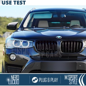 TAPAS de ESPEJO Retrovisor para Bmw X3 F25 (14-17) | Cubiertas Rígidas Negro Brillante | Garantía por Vida