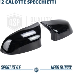 TAPAS de ESPEJO Retrovisor para Bmw X5 (F15, F85) | Cubiertas Rígidas Negro Brillante | Garantía por Vida