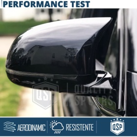 TAPAS de ESPEJO Retrovisor para Bmw X5 (F15, F85) | Cubiertas Rígidas Negro Brillante | Garantía por Vida