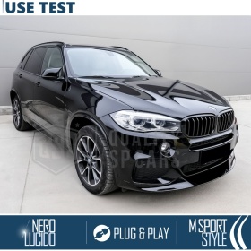TAPAS de ESPEJO Retrovisor para Bmw X5 (F15, F85) | Cubiertas Rígidas Negro Brillante | Garantía por Vida
