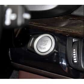 KEY ENGINE IGNITION SILVER BUTTON "START STOP ENGINE" IN ABS FOR BMW VERSIONS E, Anti-Scratches NO FOOTPRINT