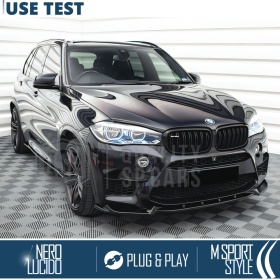 TAPAS de ESPEJO Retrovisor para Bmw X5 (F15, F85) | Cubiertas Rígidas Negro Brillante | Garantía por Vida