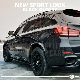 TAPAS de ESPEJO Retrovisor para Bmw X5 (F15, F85) | Cubiertas Rígidas Negro Brillante | Garantía por Vida