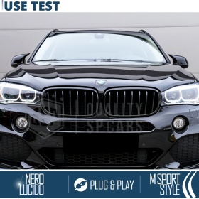 TAPAS de ESPEJO Retrovisor para Bmw X5 (F15, F85) | Cubiertas Rígidas Negro Brillante | Garantía por Vida