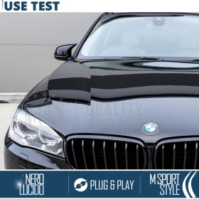 TAPAS de ESPEJO Retrovisor para Bmw X5 (F15, F85) | Cubiertas Rígidas Negro Brillante | Garantía por Vida