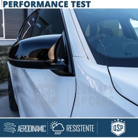 TAPAS de ESPEJO Retrovisor para Bmw X5 (F15, F85) | Cubiertas Rígidas Negro Brillante | Garantía por Vida
