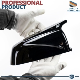 TAPAS de ESPEJO Retrovisor para Bmw Serie 7 F01 F02 (08-11) | Cubiertas Negro Brillante | Garantía por Vida