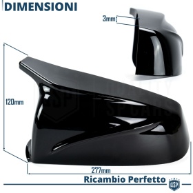 TAPAS de ESPEJO Retrovisor para Bmw Serie 5 F10 F11 (10-13) | Cubiertas Negro Brillante | Garantía por Vida