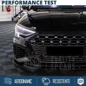 REJILLA Delantera para Audi A3 8Y, S3, Parrilla NIDO DE ABEJA Negro Brillante | Tuning Estilo rs