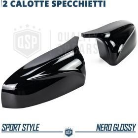 TAPAS de ESPEJO Retrovisor para Bmw X5 (E70) | Cubiertas Rígidas Negro Brillante | Garantía por Vida