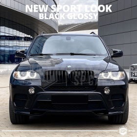 TAPAS de ESPEJO Retrovisor para Bmw X5 (E70) | Cubiertas Rígidas Negro Brillante | Garantía por Vida
