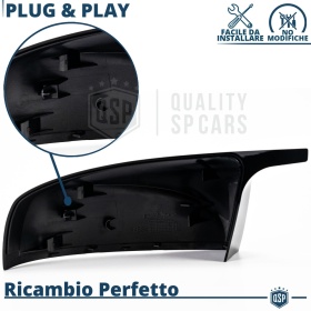 TAPAS de ESPEJO Retrovisor para Bmw X5 (E70) | Cubiertas Rígidas Negro Brillante | Garantía por Vida