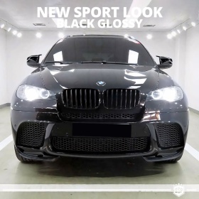 TAPAS de ESPEJO Retrovisor para Bmw X6 (E71, E72) | Cubiertas Negro Brillante | Garantía por Vida
