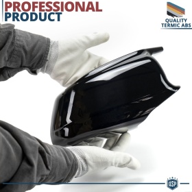 TAPAS de ESPEJO Retrovisor para Bmw X6 (E71, E72) | Cubiertas Negro Brillante | Garantía por Vida