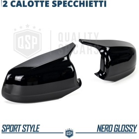 TAPAS de ESPEJO Retrovisor para Bmw Serie 5 F10 F11 F18 (10-13) | Cubiertas Negro Brillante | Garantía por Vida