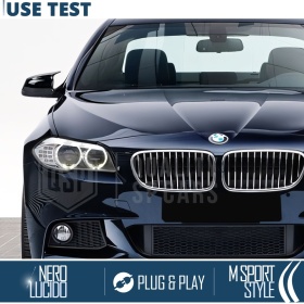TAPAS de ESPEJO Retrovisor para Bmw Serie 5 F10 F11 F18 (10-13) | Cubiertas Negro Brillante | Garantía por Vida