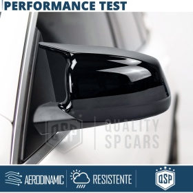 TAPAS de ESPEJO Retrovisor para Bmw Serie 5 F10 F11 F18 (10-13) | Cubiertas Negro Brillante | Garantía por Vida
