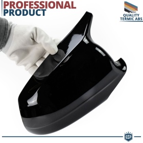 TAPAS de ESPEJO Retrovisor para Bmw Serie 5 F10 F11 F18 (10-13) | Cubiertas Negro Brillante | Garantía por Vida