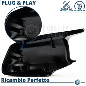 TAPAS de ESPEJO Retrovisor para Bmw Serie 5 F10 F11 F18 (10-13) | Cubiertas Negro Brillante | Garantía por Vida