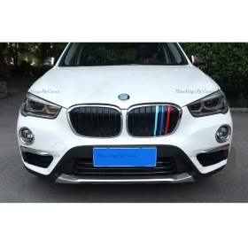 3x RIÑONES REJILLA en colores M Sport para BMW X1 (F48) 15-19 CON 8 Bandas Verticales en ABS