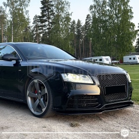 REJILLA Delantera para Audi A5 8T, S5 (07-11), Parrilla NIDO DE ABEJA Negro Brillante | Tuning Estilo rs