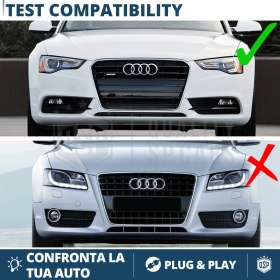 REJILLA Delantera para Audi A5 8T, S5 (11-16), Parrilla NIDO DE ABEJA Negro Brillante | Tuning Estilo rs