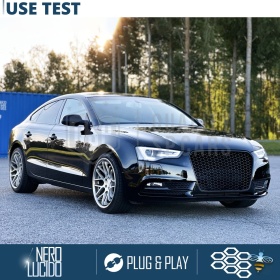 REJILLA Delantera para Audi A5 8T, S5 (11-16), Parrilla NIDO DE ABEJA Negro Brillante | Tuning Estilo rs