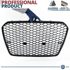 REJILLA Delantera para Audi A5 8T, S5 (11-16), Parrilla NIDO DE ABEJA Negro Brillante | Tuning Estilo rs