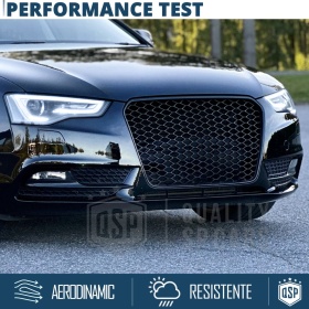 REJILLA Delantera para Audi A5 8T, S5 (11-16), Parrilla NIDO DE ABEJA Negro Brillante | Tuning Estilo rs