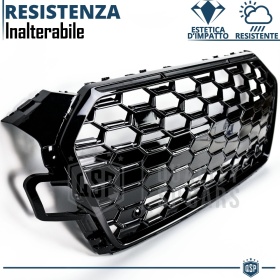 REJILLA Delantera para Audi A5 F5, S5 (desde 2020), Parrilla NIDO DE ABEJA Negro Brillante | Tuning Estilo rs