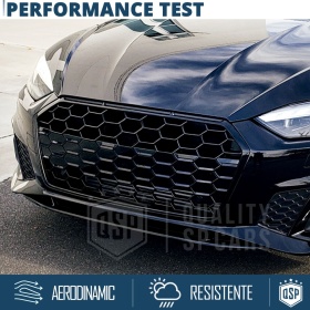 REJILLA Delantera para Audi A5 F5, S5 (desde 2020), Parrilla NIDO DE ABEJA Negro Brillante | Tuning Estilo rs