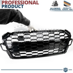 REJILLA Delantera para Audi A5 F5, S5 (desde 2020), Parrilla NIDO DE ABEJA Negro Brillante | Tuning Estilo rs