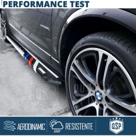 2 ESCALONES LATERALES Universales Coches y SUV | Pisaderas en Aluminio y Inserciones Coloreadas PVC Antideslizante