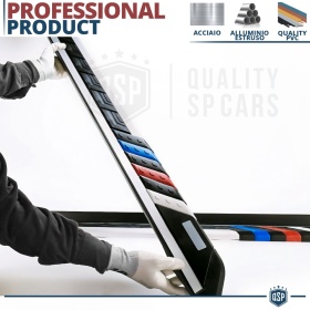 2 ESCALONES LATERALES Universales Coches y SUV | Pisaderas en Aluminio y Inserciones Coloreadas PVC Antideslizante