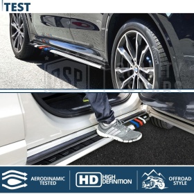 2 ESCALONES LATERALES Universales Coches y SUV | Pisaderas en Aluminio y Inserciones Coloreadas PVC Antideslizante