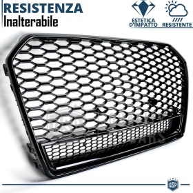 REJILLA Delantera para Audi A6 C7, S6 (14-18), Parrilla NIDO DE ABEJA Negro Brillante | Tuning Estilo rs