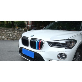 3x RIÑONES REJILLA en colores M Sport para BMW X1 (F48) 15-19 CON 8 Bandas Verticales en ABS