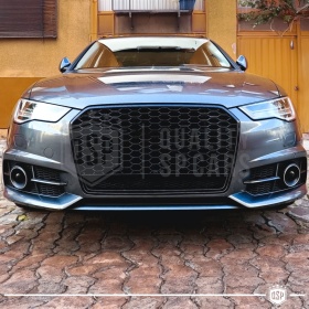 REJILLA Delantera para Audi A6 C7, S6 (14-18), Parrilla NIDO DE ABEJA Negro Brillante | Tuning Estilo rs